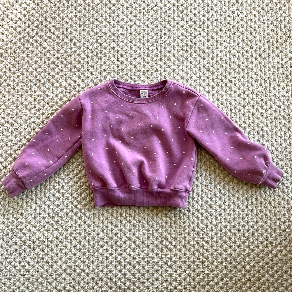 Carter’s Girls Purple sweatshirt - Size 6T